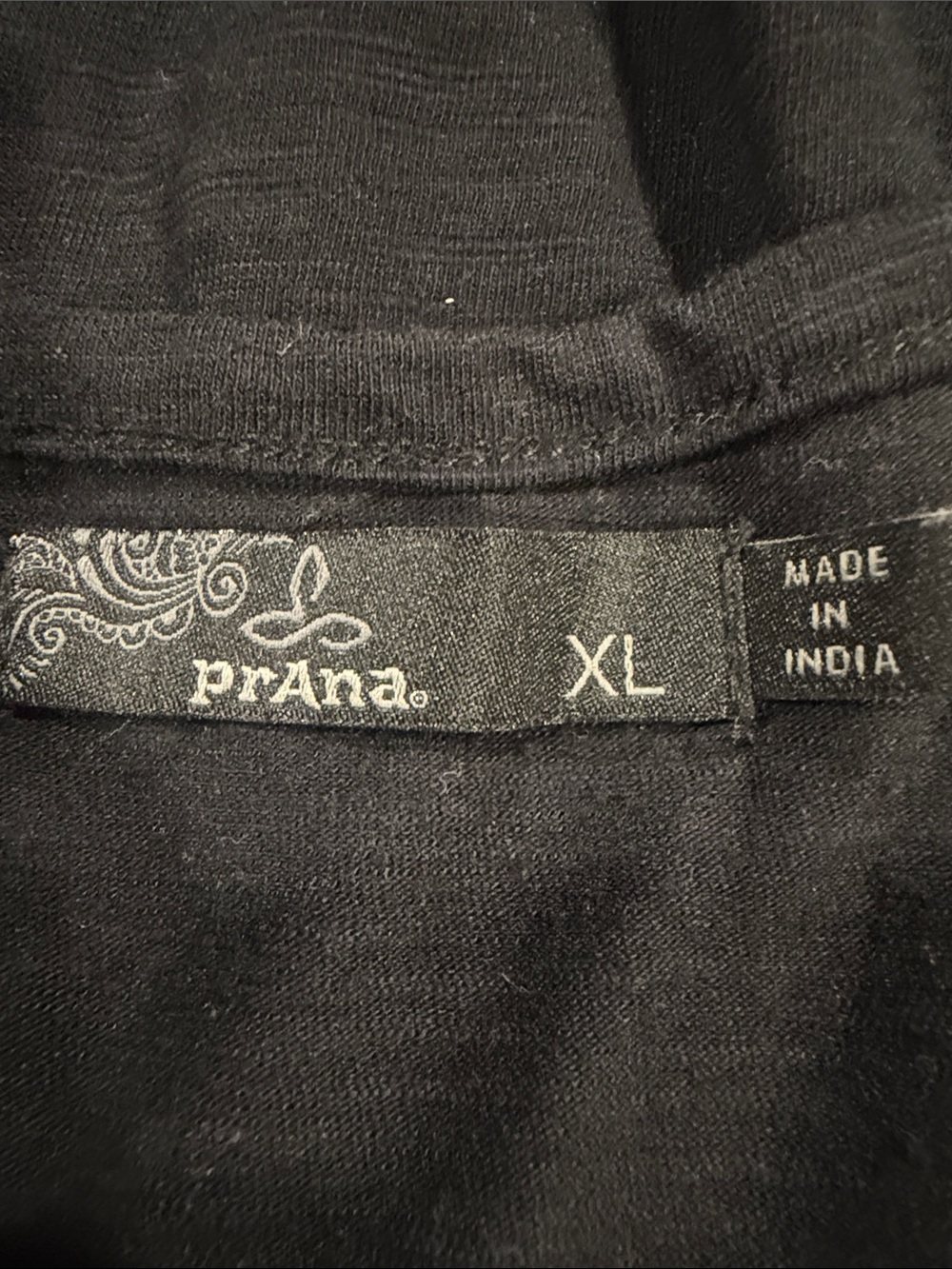 Prana Black Pintuck Tie-Neck Blouse - Picture 2 of 3